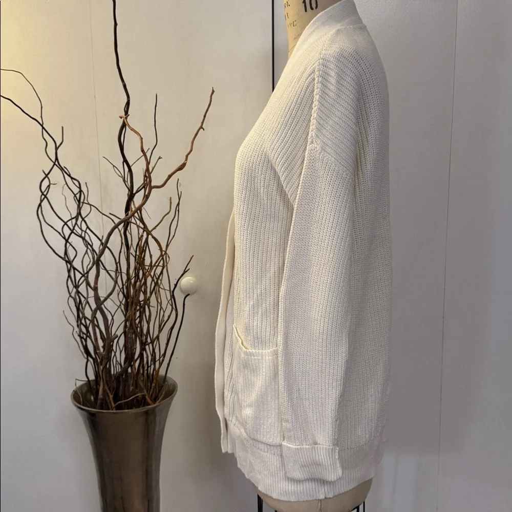 Banana Republic Off-White Knit Button Front Cardigan - Picture 3 of 6
